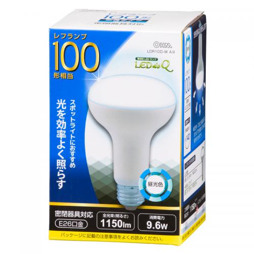 オーム電機 OHM LED電球 レフランプ形 E26 100形相当 昼光色 LDR10D-W A9