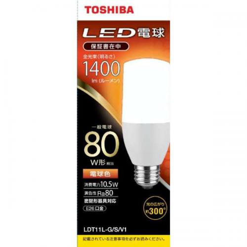 東芝 TOSHIBA LED電球 一般電球形 1400lm(電球色相当)LDT11L-G/S/V1