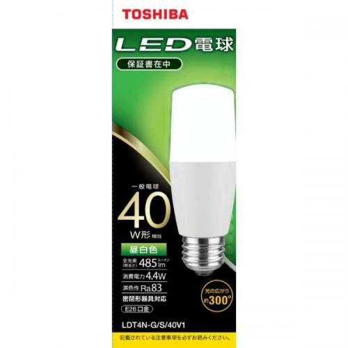 東芝 TOSHIBA LED電球 一般電球形 485lm(昼白色相当)LDT4N-G/S/40V1