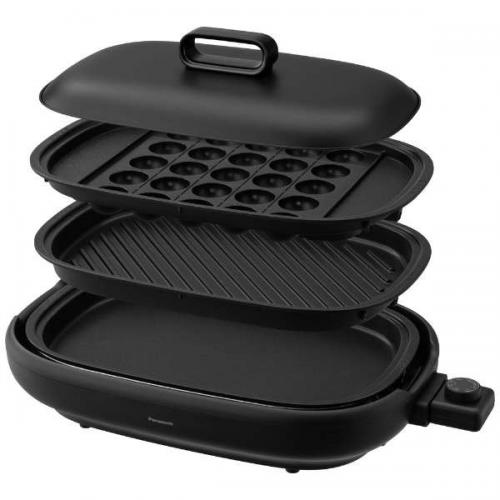 パナソニック Panasonic ホットプレート 平面・焼肉・たこ焼きプレート ブラック NF-HM310-K