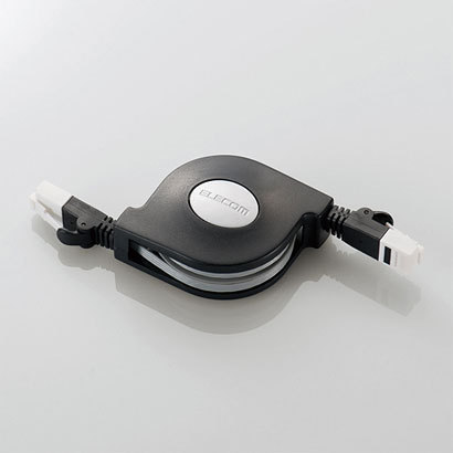 エレコム ELECOM ツメ折れ防止巻取りLANケーブル Cat6準拠 ヨリ線 2.5m ブラック LD-MCTGT/BK2