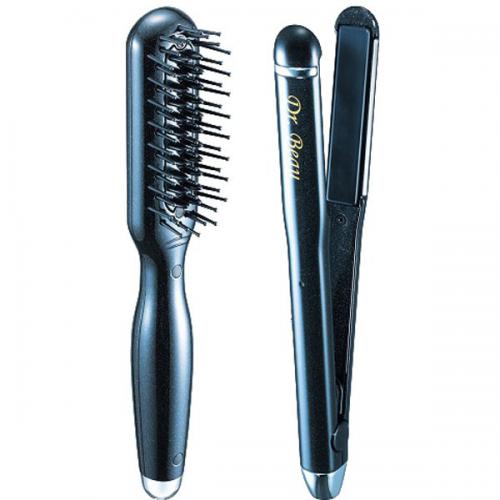 カロスビューティーテクノロジー ブラシアイロン&ヘアアイロンセット Dr.Beau　Glister brush&iron ブラックパールDB-GW503-B