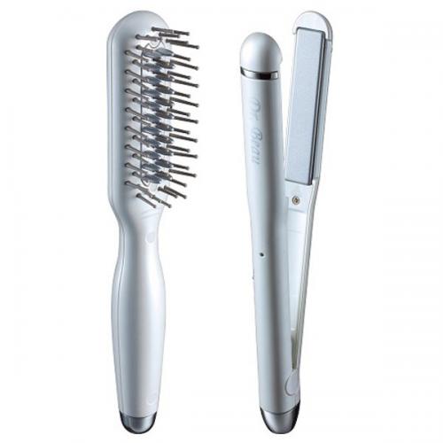 カロスビューティーテクノロジー ブラシアイロン&ヘアアイロンセット Dr.Beau　Glister brush&iron ダイヤモンドパール DB-GW503-D