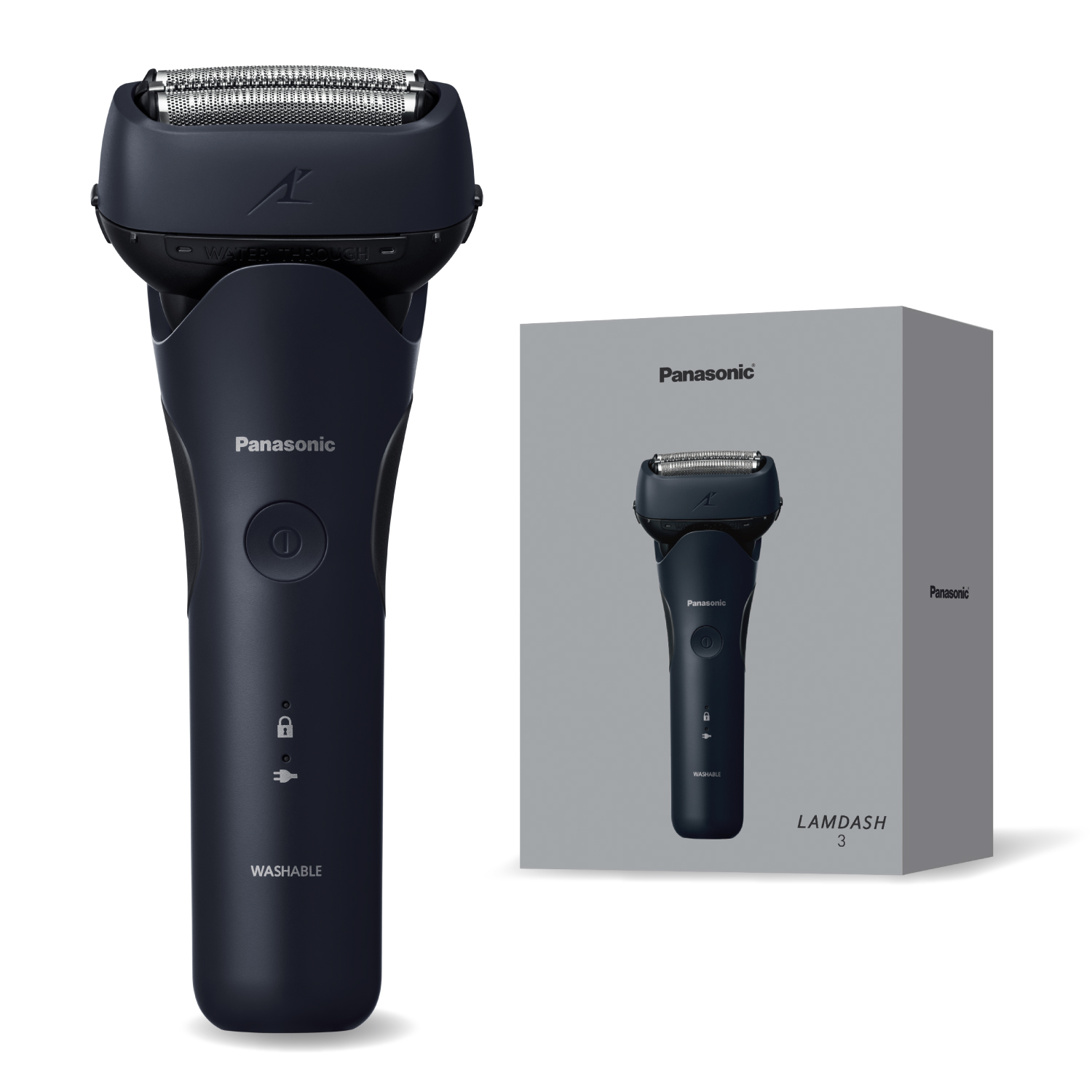 パナソニック Panasonic メンズシェーバー LAMDASH（ラムダッシュ） 3枚刃 ベーシックモデル ダークネイビー ES-L322D-A