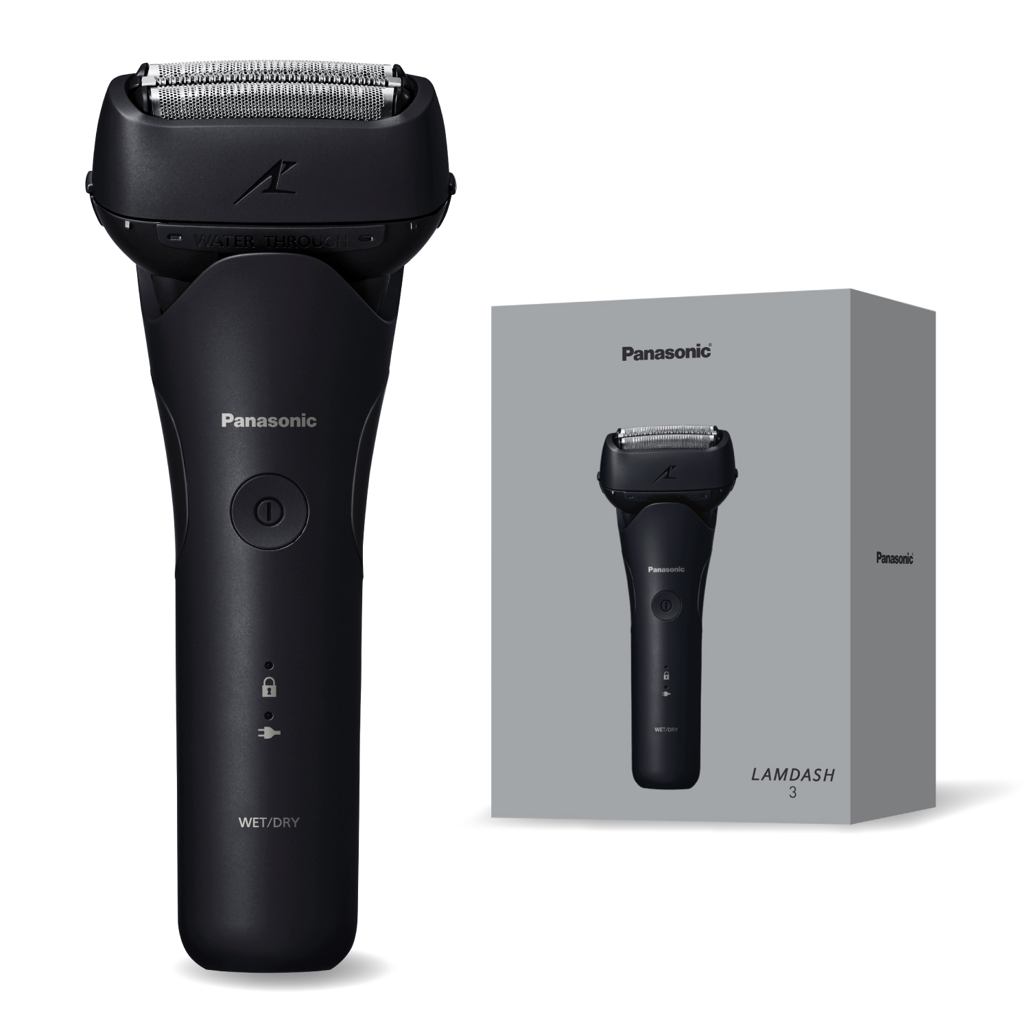 パナソニック Panasonic メンズシェーバー LAMDASH（ラムダッシュ） 3枚刃 ベーシックモデル ブラック ES-L322W-K