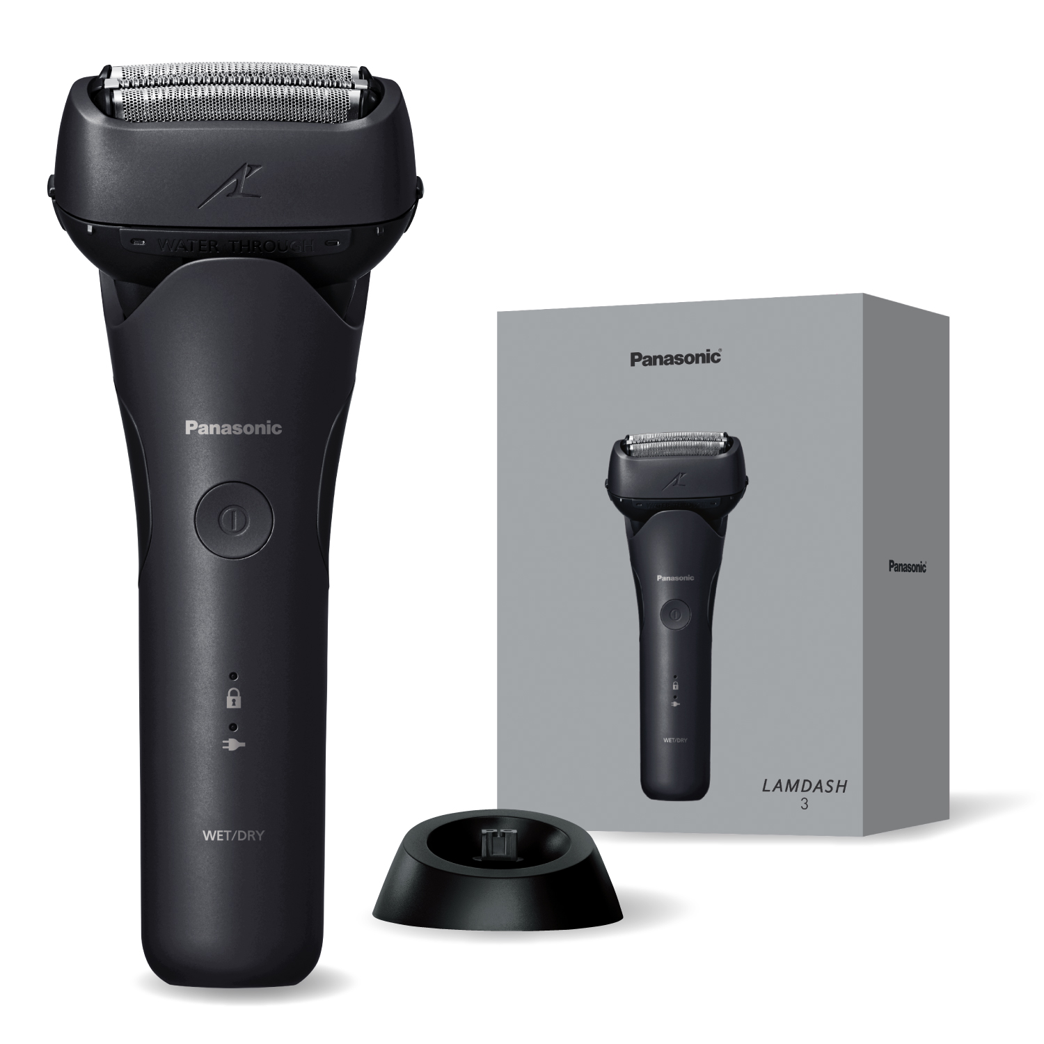 パナソニック Panasonic メンズシェーバー LAMDASH（ラムダッシュ） 3枚刃 スタンダードモデル ブラック ES-L342W-K