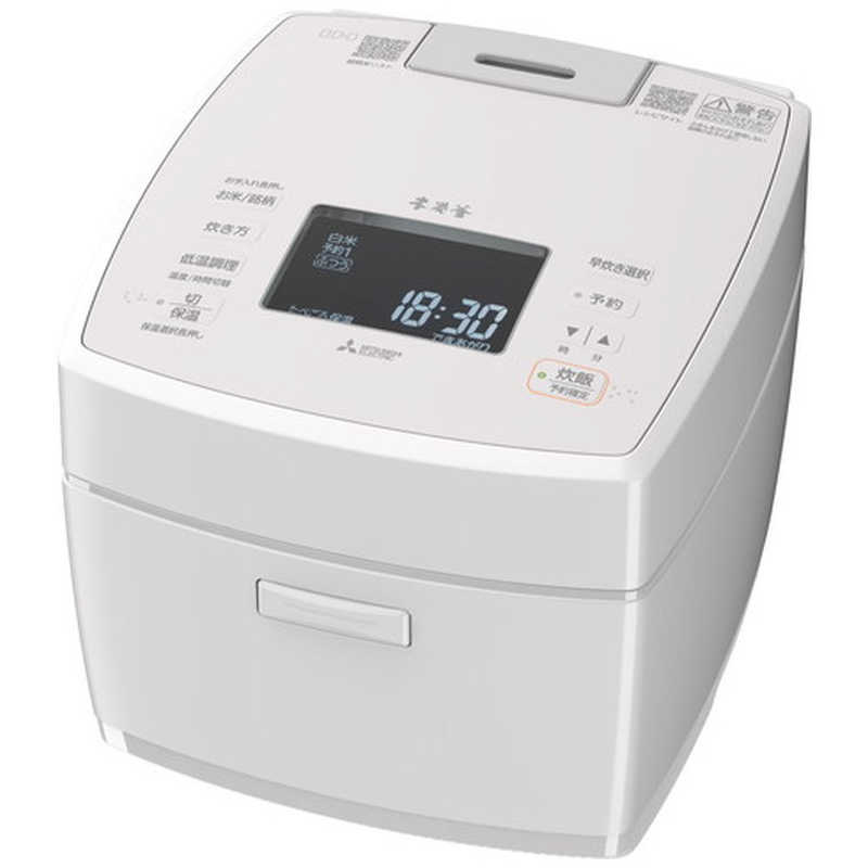 三菱 MITSUBISHI IH炊飯器 5.5合炊き 本炭釜 白絹 NJ-VW10J-W