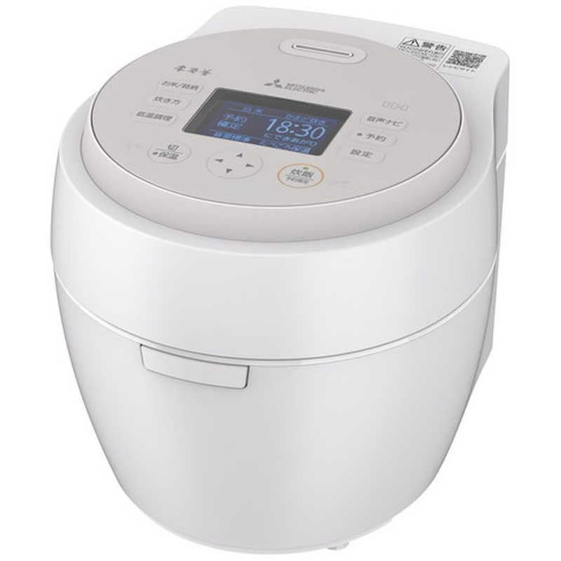 三菱 MITSUBISHI IH炊飯器 5.5合炊き 本炭釜 紬 白絹 NJ-BW10J-W