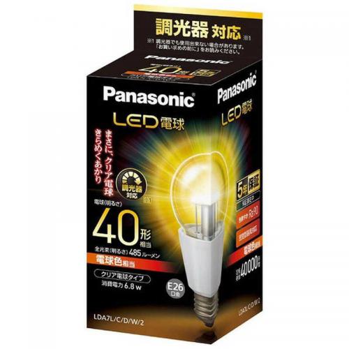 パナソニック Panasonic LED電球 クリア E26 電球色 40W相当 LDA7LCDW2