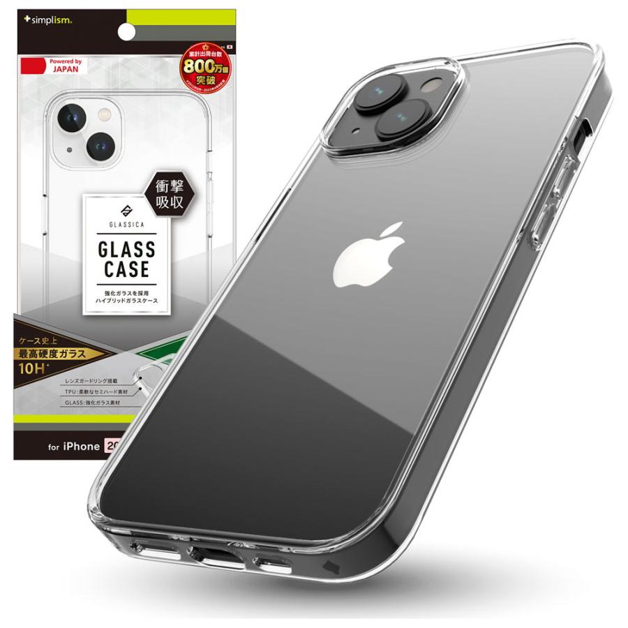 Simplism(シンプリズム) iPhone 14/ 13用 背面ガラスケース GLASSICA(クリア) TR-IP22M2-CGC-CCCL