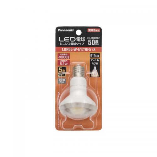 パナソニック Panasonic LED電球ミニレフ電球タイプ E17 50形 電球色 LDR5LWE17RF5X