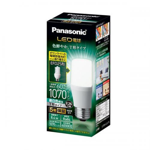 パナソニック Panasonic LED電球 T形 1070lm 昼白色 E26 60形  LDT8NGST6