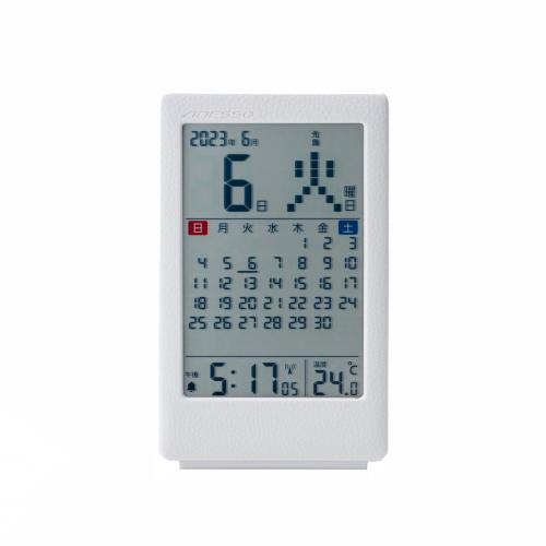 アデッソ ADESSO 置き時計 卓上カレンダー DCC-365W