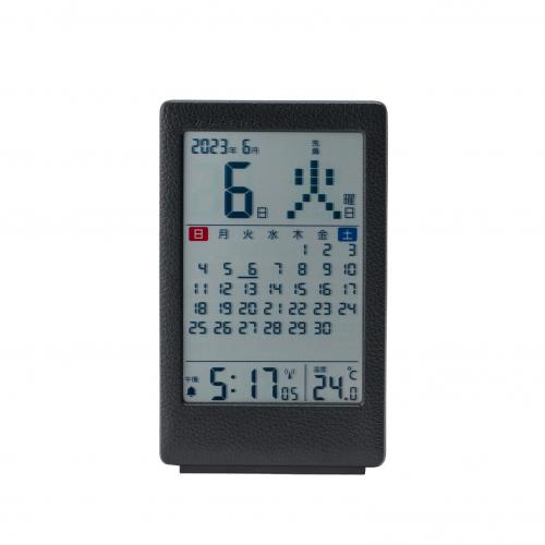 アデッソ ADESSO 置き時計 卓上カレンダー DCC-365BK