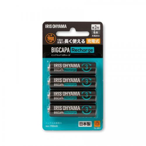 アイリスオーヤマ IRIS OHYAMA ニッケル水素電池 単3形(4本入)BIGCAPA Recharge(ビックキャパ リチャージ) BCR-S3MH/4B