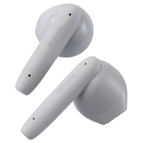 エレコム ELECOM 完全ワイヤレスイヤホン Bluetooth対応 グレー LBT-TWS17GY