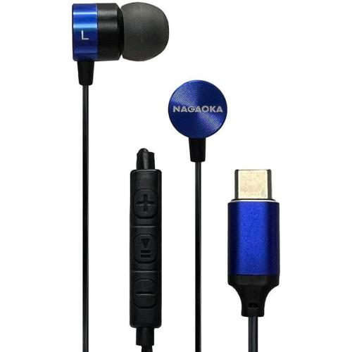 ナガオカ NAGAOKA イヤホン カナル型 TYPE-C ディープブルー P908MTYPECDBL