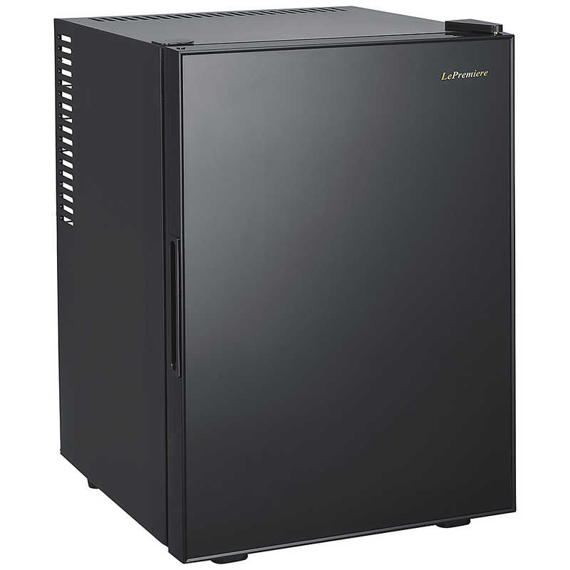 三ツ星貿易 Excellence 冷蔵庫 35L 1ドア 右開き ガラス扉 ブラック LKR-40SG-B