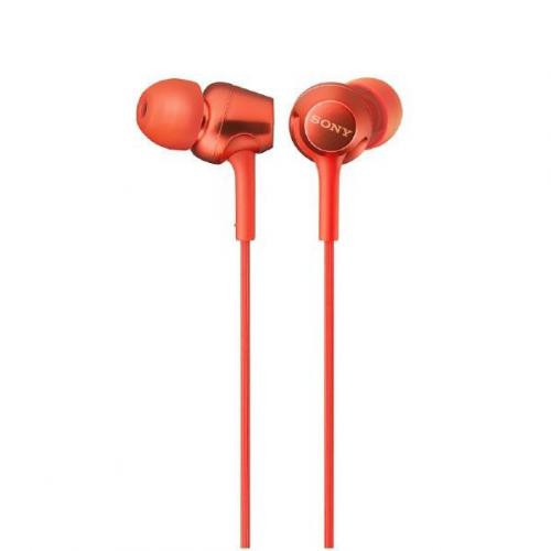 ソニー SONY  密閉型インナーイヤーレシーバー EXシリーズ リモコン付 レッド MDR-EX255AP-R