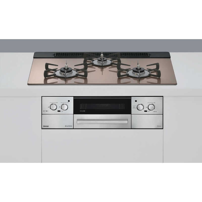 リンナイ Rinnai ビルトインガスコンロ スモーキーピンク 【都市ガス12A13A用】【幅75cm】RHX71W42J2RW-13A【本体販売のみ】