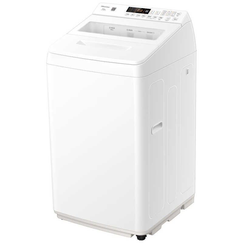 ハイセンス Hisense 全自動洗濯機 5.5kg 洗剤・柔軟剤自動投入 立体水流 幅50cmスリムボディ ホワイト HW-G55XL-W(大型）