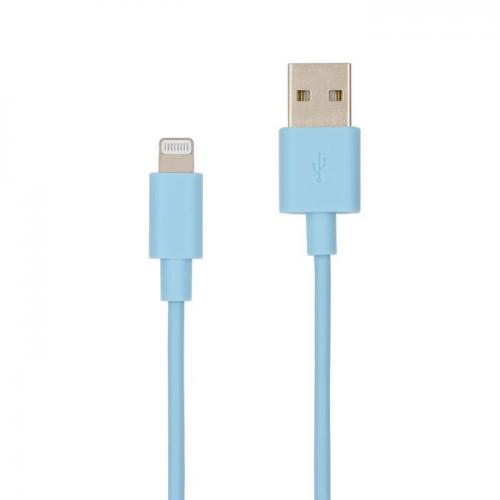 藤本電業 iPhone充電ケーブル ライトニング USB Type-A 1.0m PVC素材 ブルー CK-L08BL