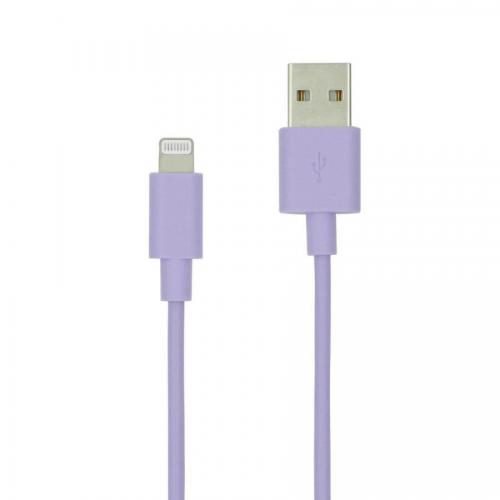 藤本電業 MFiライトニング 2.4A 充電通信ケーブル 1m パープル CK-L10PU