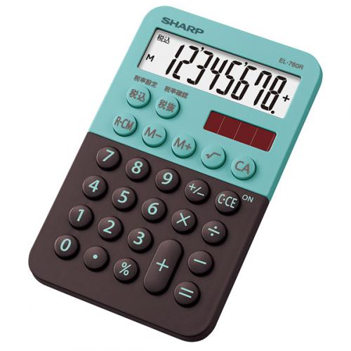 シャープ SHARP ミニナイスサイズ電卓 グリーン系 EL760RGX