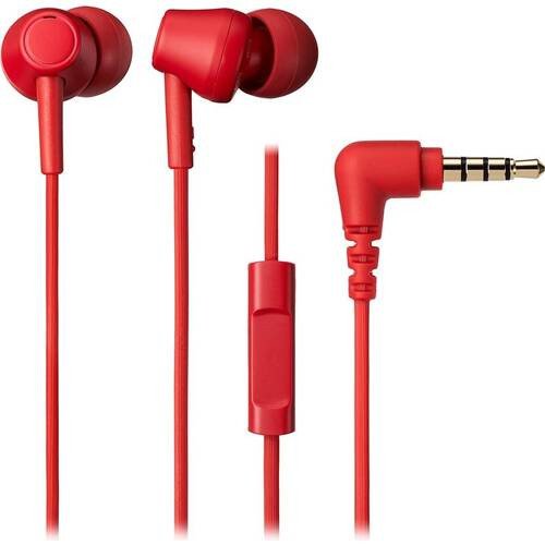 オーディオテクニカ スマートフォン用ヘッドホン レッド ATHCK350XIS-RD