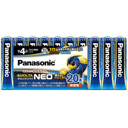 パナソニック Panasonic アルカリ乾電池 EVOLTA NEO エボルタ ネオ 単4形 20本 LR03NJ/20SW