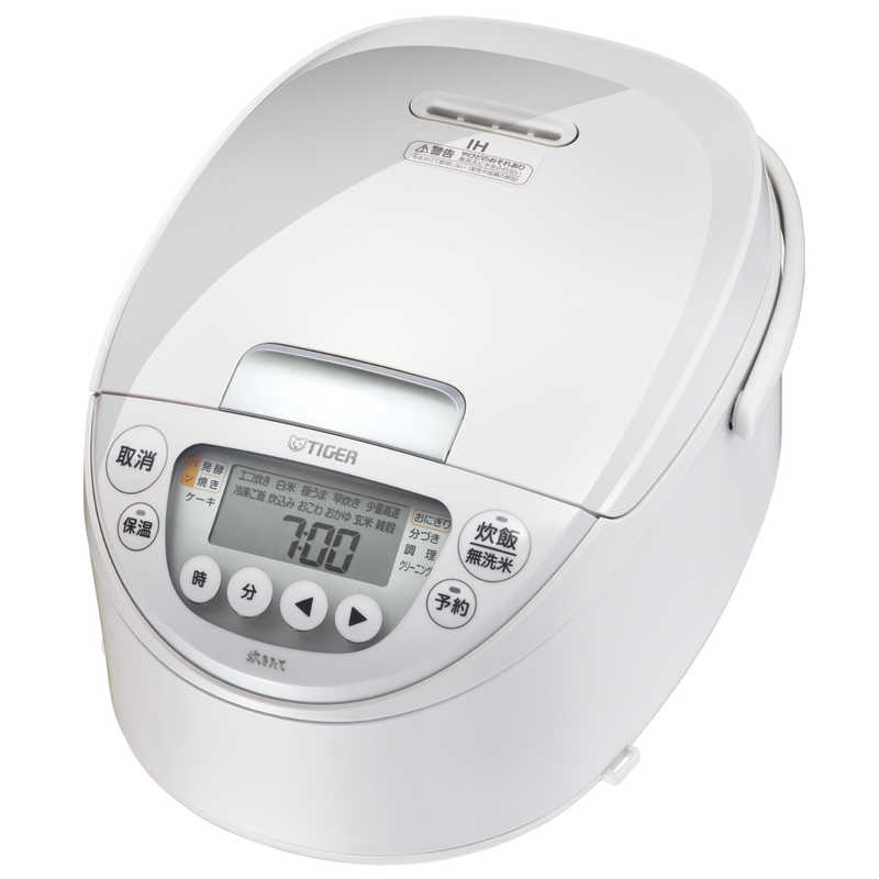 タイガー TIGER JPW-K100-WY IHジャー炊飯器 炊きたて 5.5合 ピュアホワイト