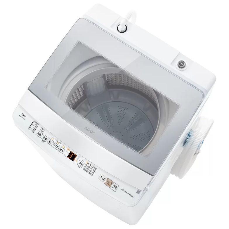 アクア AQUA AQW-P7A-W 全自動洗濯機 7kg ホワイト（大型）