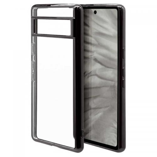 ラスタバナナ Google Pixel 7a用 TPUメタルフレームケース ブラック 7494PXL7ATP