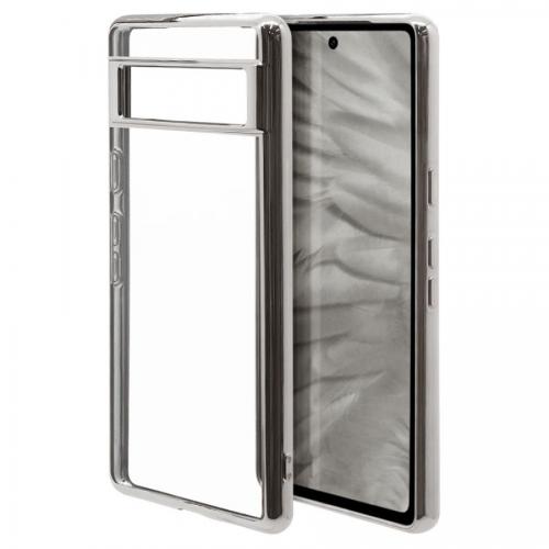 ラスタバナナ Google Pixel 7a用 TPUメタルフレームケース シルバー 7495PXL7ATP