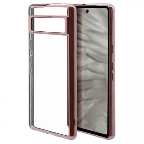 ラスタバナナ Google Pixel 7a用 TPUメタルフレームケース ピンク 7497PXL7ATP