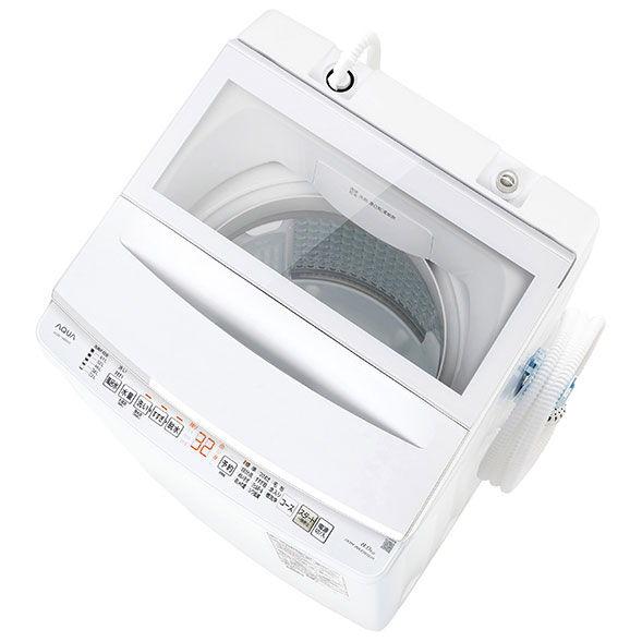 アクア AQUA AQW-V8B-W 全自動洗濯機 8kg ホワイト（大型）