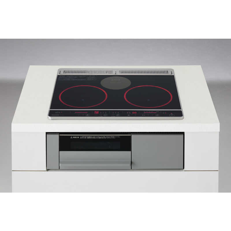 パナソニック　Panasonic ビルトインIHクッキングヒーター Jシリーズ [60cm幅 2口IH･ラジエント] ブラック/グレー KZ-J1H6AS