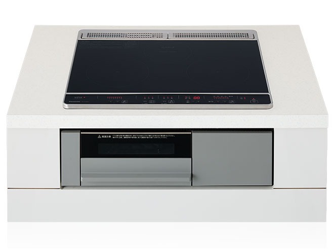 パナソニック Panasonic 2口IH IHクッキングヒーター ビルトインタイプ 鉄・ステンレス対応 ブラック/グレー 無水両面焼きグリル IH KZ-N1H6AS