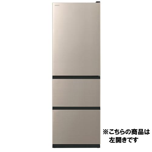 日立 HITACHI R-V38YL-N 冷蔵庫 375L 3ドア 左開き ライトゴールド（大型）