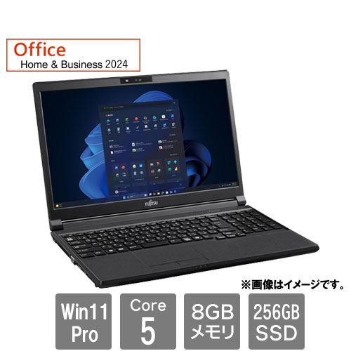 富士通 ノートパソコン　バリュー LIFEBOOK [LIFEBOOK A5515/AX(Core 5 220U 8GB SSD256GB 15.6HD SM Win11P H&B2024)] FMVA0H052P