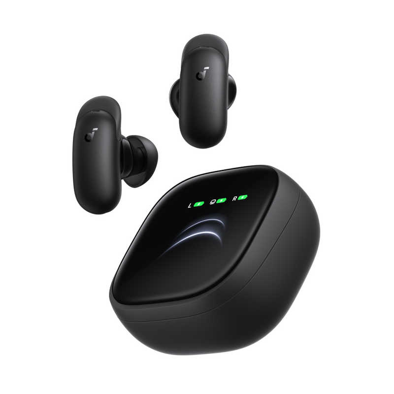 アンカー Anker 完全ワイヤレスイヤホン Soundcore Liberty 5 Pro Max AIボイスレコーダー機能 ディスプレイ搭載ケース IP55 ミッドナイトブラック D1204N11