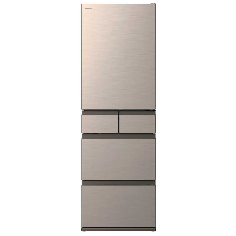 日立 HITACHI 冷蔵庫 HWSタイプ 470L 5ドア 左開き 幅60cm ライトゴールド R-HWS47XL N(大型）