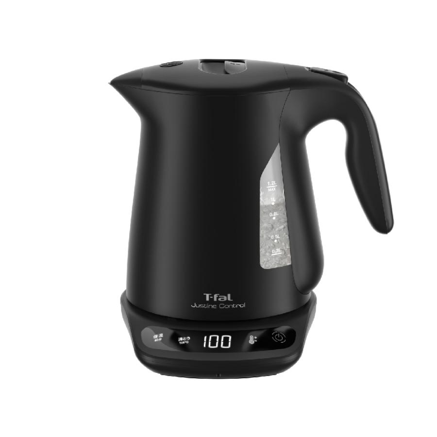 ティファール T-fal 電気ケトル ジャスティン コントロール 1.2L 温度調節9段階 保温60分 ブラック KO5T08J0