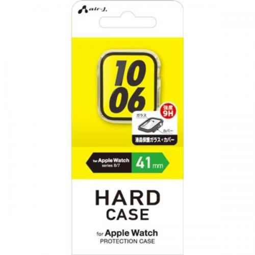 AIR-J エアージェイ Apple Watch ハードクリアフルカバーケース41mm AWGHFC41CL