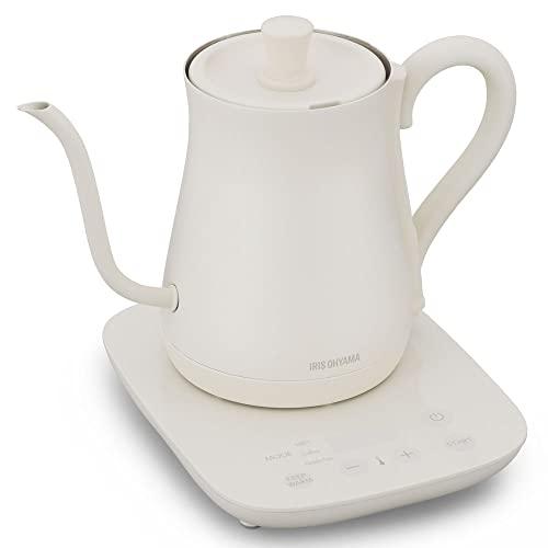 アイリスオーヤマ IRIS OHYAMA ドリップケトル 温度調節付 ホワイト IKE-C601T-CW