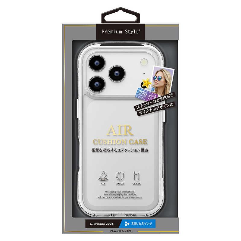PGA iPhone 18 Pro ケース エアクッションケース Premium Style スノー PG-26BAR02CL