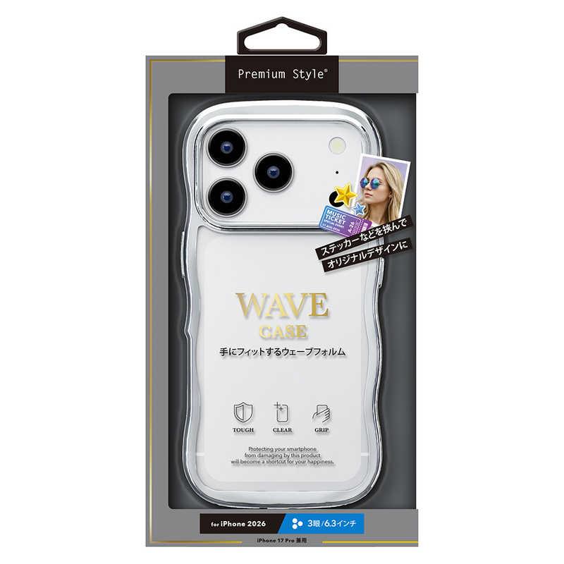 PGA iPhone 18 Pro ケース ウェーブケース Premium Style メタルシルバー PG-26BWH02SV