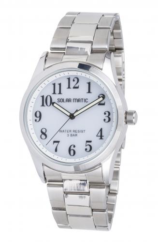 クレファー CREPHA 腕時計 アナログ ソーラー メタルバンド メンズ シルバー SM-AM167-WTS