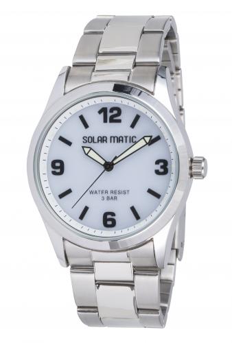 クレファー CREPHA 腕時計 アナログ ソーラー メタルバンド メンズ シルバー SM-AM168-WTS