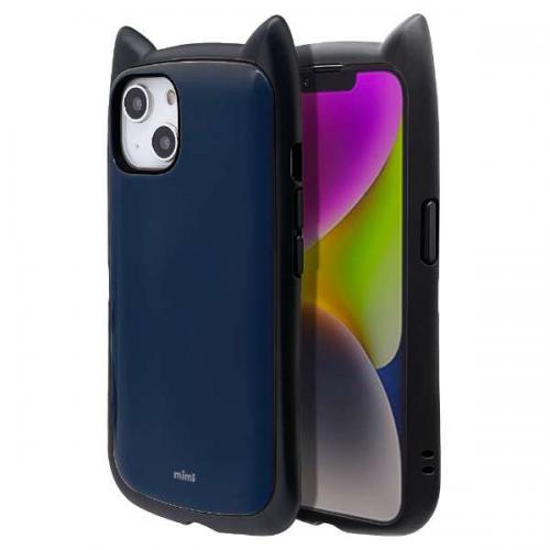 ラスタバナナ RastaBanana iPhone 14 ・ 13用 ケース カバー ハイブリッド 猫耳 ネコミミ 耐衝撃吸収 mimi カード収納付き ロイヤルブルー 7047IP261HB